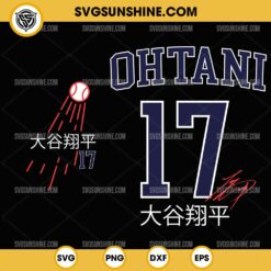 Shohei Ohtani 17 SVG, LA Dodgers Ohtani SVG, Shohei Ohtani Dodgers Baseball SVG