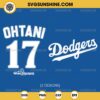 Shohei Ohtani 17 SVG, Los Angeles Dodgers SVG, 2024 World Series SVG