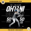 Shohei Ohtani PNG, Ohtani 50-50 Club Milestone PNG File