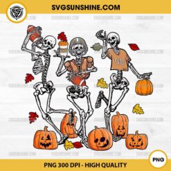 Skeleton Halloween Football PNG, Skeleton Football PNG, Dancing Skeleton PNG