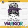 Suicide Prevention Warrior Messy Bun PNG Sublimation Designs