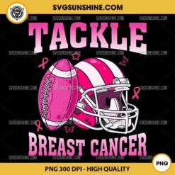 Tackle Breast Cancer PNG, Football Breast Cancer Awareness PNG