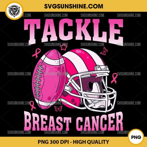 Tackle Breast Cancer PNG, Football Breast Cancer Awareness PNG