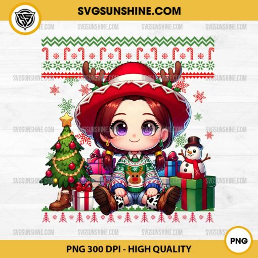 Toy Story Jessie Ugly Christmas Sweater PNG, Jessie Toy Story Christmas PNG File