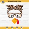 Turkey Face Leopard Glasses SVG, Turkey SVG, Thanksgiving SVG