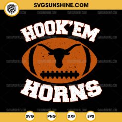 Vintage Hook Em Horns SVG, Texas Longhorns SVG, Football SVG, NCAA Sports SVG