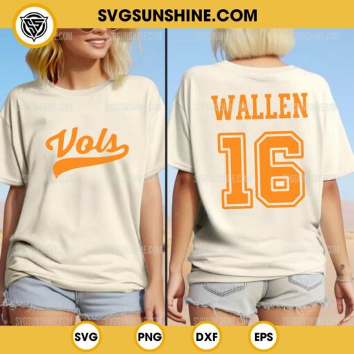 Vols And Wallen 16 SVG Bundle, Tennessee Vols And Morgan Wallen SVG PNG