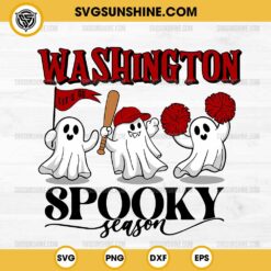 Washington Nationals Baseball Spooky Season SVG, Let’s Go Washington Nationals Ghost Halloween SVG