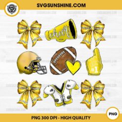 Yellow Cheer Coquette Bow PNG