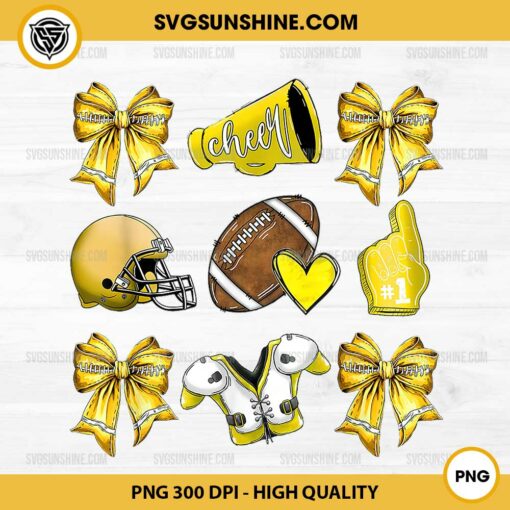 Yellow Cheer Coquette Bow PNG