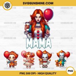 Horror Mama Pennywise And Kids Pennywise PNG