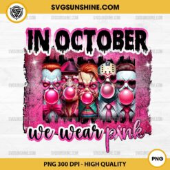 Pink Horror Girl Breast Cancer Awareness PNG