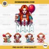 Pennywise Mama And Kids PNG, Mama Halloween Bundle