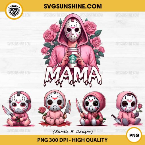 Jason Voorhees MaMa And Baby Horror PNG Bundle