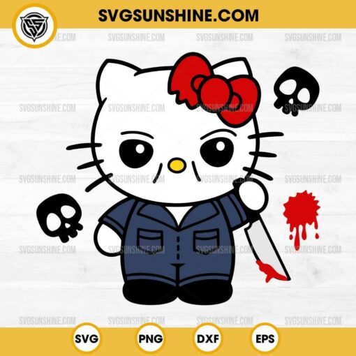 Hello Kitty Michael Myers Halloween SVG