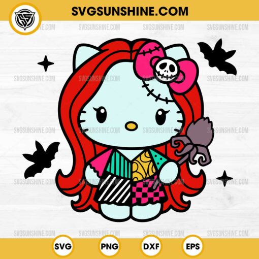 Hello Kitty Sally Skellington Halloween SVG