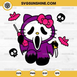 Hello Kitty Scream Ghost Face Halloween SVG