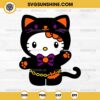 Hellot Kitty Black Cat Halloween SVG