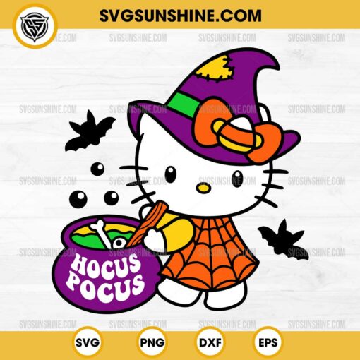 Hocus Pocus Hello Kitty Halloween SVG