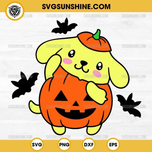 Pompompurin Sanrio Pumpkin Halloween SVG