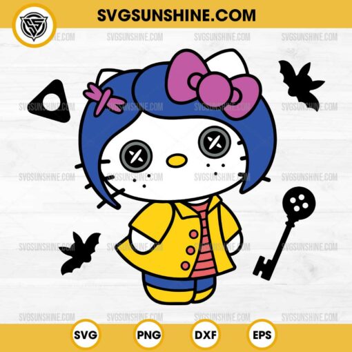 Hello Kitty Coraline Sanrio Halloween SVG