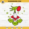 Grinch Hand Custom Kid's Name Christmas SVG, Grinch Hand Ornament SVG PNG