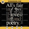 All's Fair In Love And Poetry SVG, Taylor Swift SVG, The Tortured Poets Department SVG