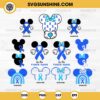 Bundle Diabetes Awareness SVG, Mouse Blue Ribbon SVG, Disney Diabetes Awareness SVG, Mickey Minnie Diabetes SVG PNG