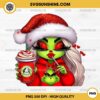 Bougie Girl Grinch PNG, Grinch Girl With Coffee PNG, Grinches Coffee PNG