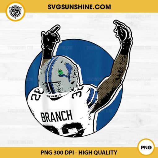 Brian Branch Detroit Lions Middle Finger PNG File