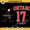 Bundle Shohei Ohtani 17 SVG, Shohei Ohtani LA Dodgers SVG PNG