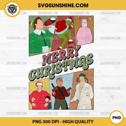 Christmas Movie Characters PNG, Merry Christmas PNG, Christmas Movie Friends PNG