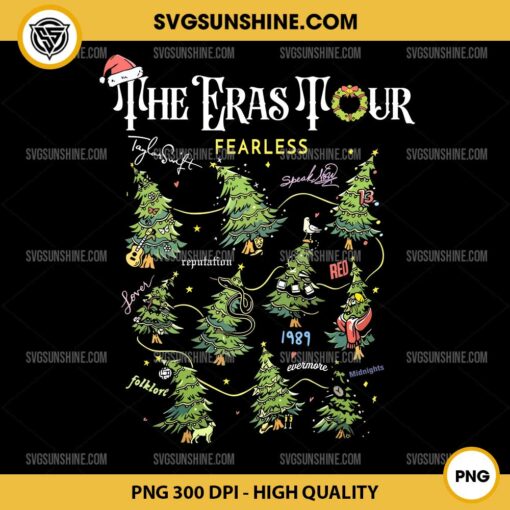 Christmas Tree The Eras Tour PNG, Christmas Tree Taylor Swift Albums PNG