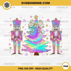 Colorful Coquette Glitter Christmas Tree Nutcrackers PNG, Nutcrackers and Christmas Tree PNG