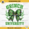 Coquette Bow Grinch University PNG, Glitter Grinch University PNG, Christmas Lights Bow PNG