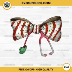 Coquette Nurse Stethoscope Bow PNG, Christmas Cake Bow Stethoscope PNG, Nurse Bow PNG