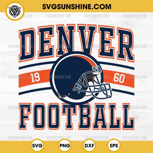 Denver Football 1960 SVG File, Denver Broncos SVG, Football SVG