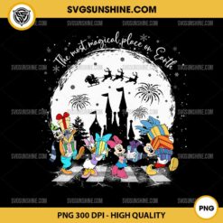 Disney Christmas The Most Magical Place On Earth PNG, Disney Friends Christmas Gift PNG