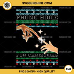 E.T. The Extra-Terrestrial Phone Home Christmas PNG, E.T. the Extra-Terrestrial Ugly Christmas Sweater PNG