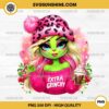 Extra Grinchy Girl PNG, Pink Grinch Girl Leopard Hat Christmas PNG