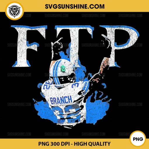 FTP Brian Branch Middle Finger PNG, Brian Branch Detroit Lions PNG