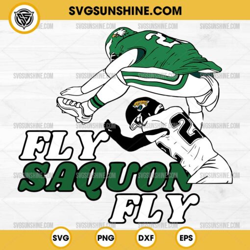 Fly Saquon Fly SVG, Saquon Barkley Philadelphia Eagles SVG, NFL Football 2024 SVG