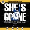 Freddie Freeman 5 SVG, She Is Gone Game 1 Walk-Off Grand Slam SVG, MLB Players SVG