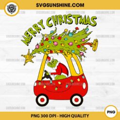 Funny Grinch Stealing Christmas Tree PNG, Grinch Tree Merry Christmas PNG