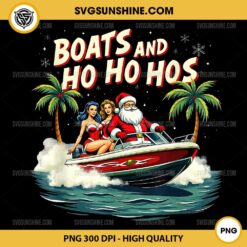 Funny Santa Claus Boats And Ho Ho Hos Christmas PNG