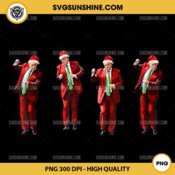 Funny Trump Dance Christmas PNG, Santa Claus Trump PNG, Donald Trump Christmas PNG