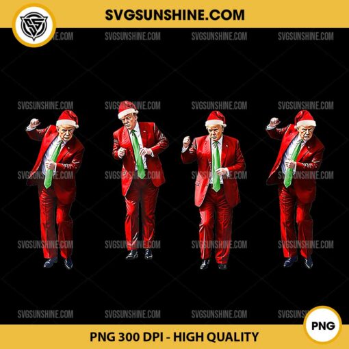 Funny Trump Dance Christmas PNG, Santa Claus Trump PNG, Donald Trump Christmas PNG