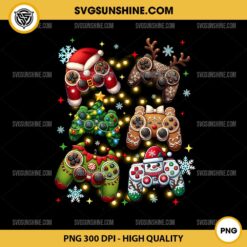 Gamer Christmas PNG, Christmas Gamer Controller PNG, Xmas Gaming PNG