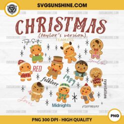 Gingerbread Christmas Taylor's Version PNG, Gingerbread Taylor Swift Albums PNG