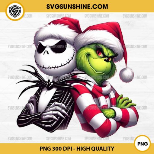 Grinch And Jack Skellington Christmas PNG File